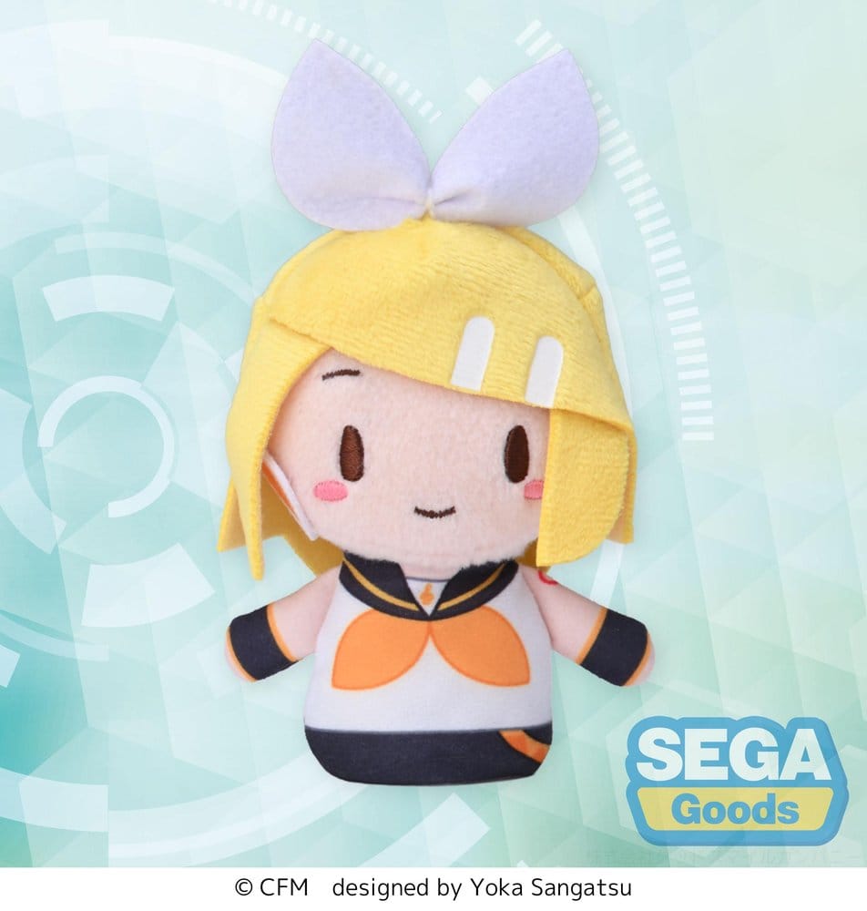 Peluche Kagamine Rin & Len Fuwa Petit Kagamine Rin Finger Mascot 10 cm DS Modellismo Peluche Kagamine Rin & Len Fuwa Petit
