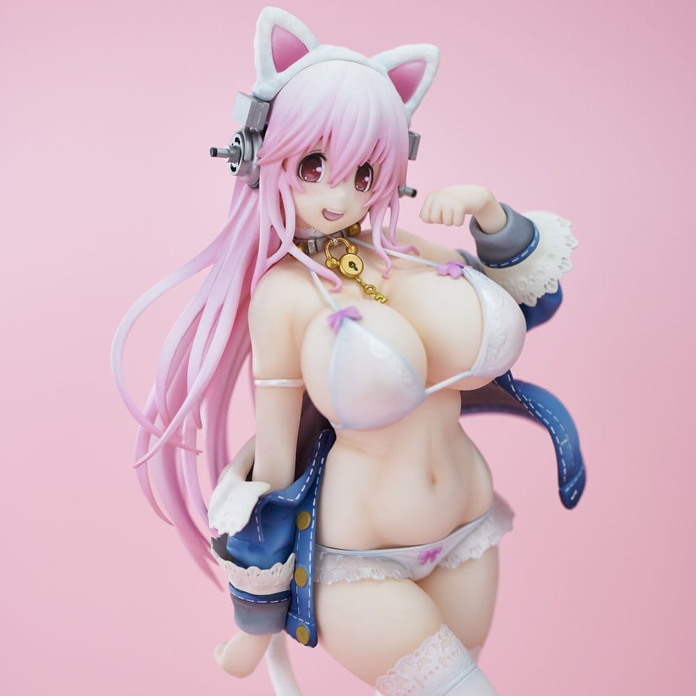 Super Sonico PVC Figure White Cat Ver. (Reissue) 27 cm DS Modellismo Super Sonico White Cat (Reissue) - vista 4