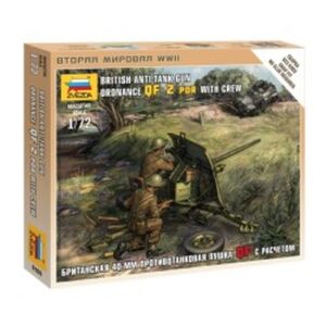 1/72 British Anti-Tank Gun Ordnance QF 2 PDR with Crew